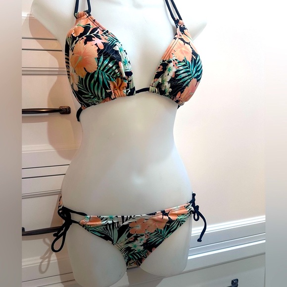 🌺 VENUS Maui Hawaii tropical strappy triangle string bikini top & bottoms SET - Picture 4 of 13